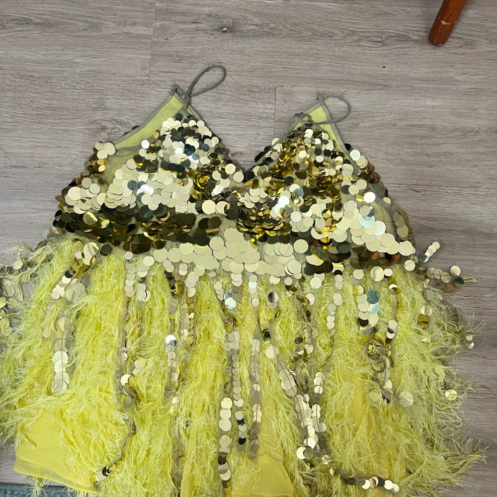 ASOS Edition Sequins and feather dress